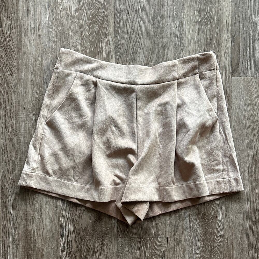 TCEC Suede High‎ Waisted Shorts Tan Size Large